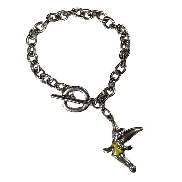 Disney Tinker Bell Silver Tone Bracelet - Picture 2 of 5